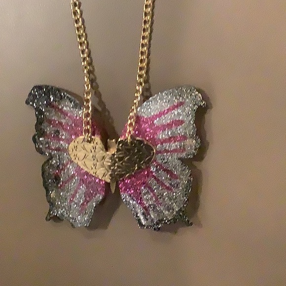 Betsy Johnson Butterfly Necklace - Picture 2 of 6